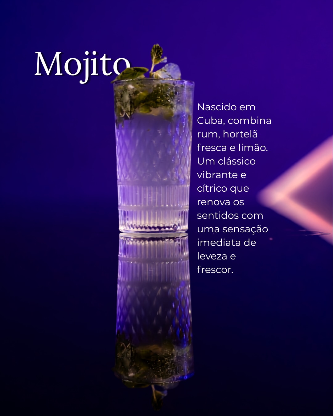 Drink Mojito do Único Cocktail Bar
